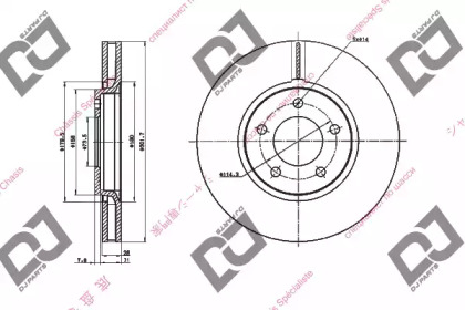 Тормозной диск DJ PARTS BD1643